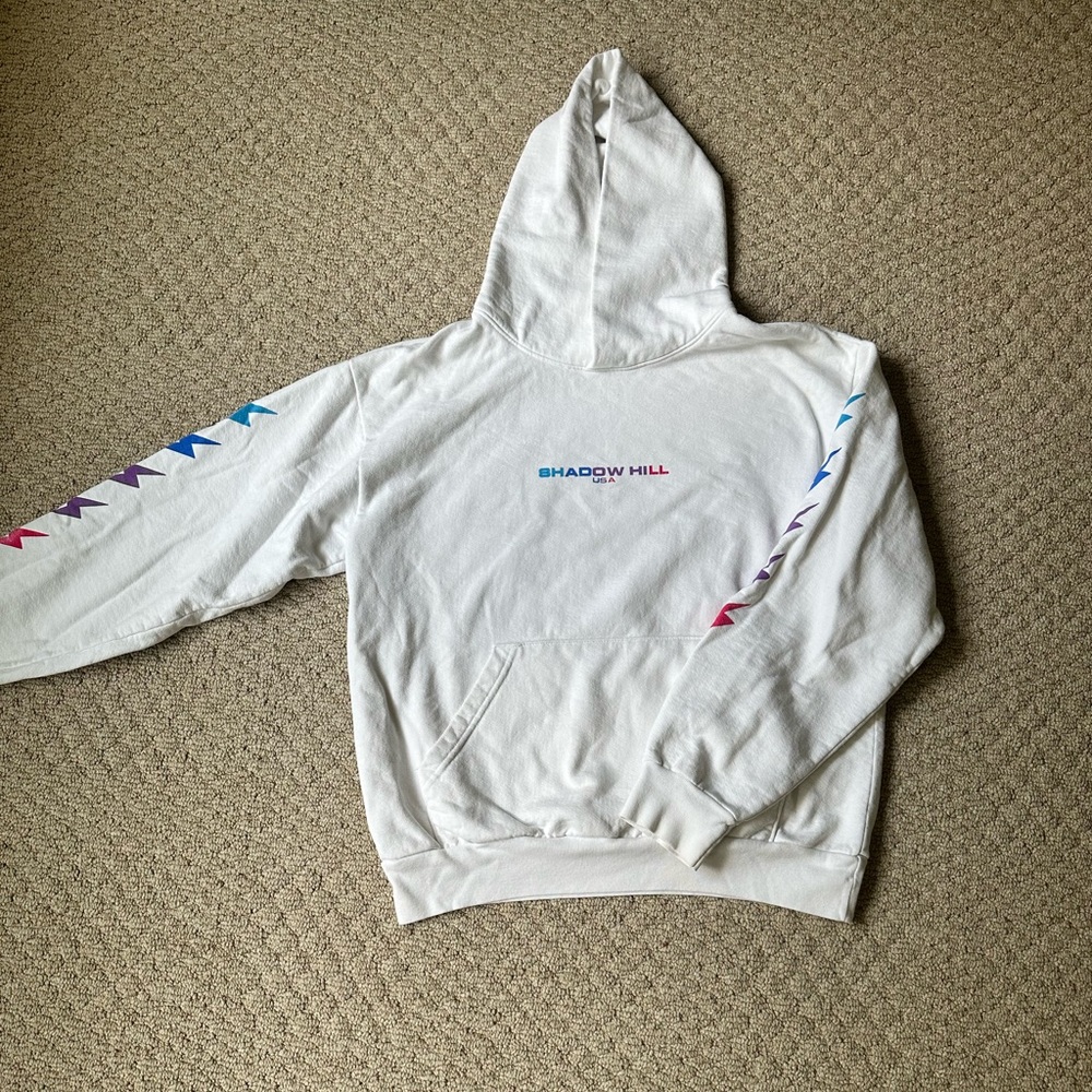 SHADOW HILL WHITE LIGHTNING BOLT HOODIE